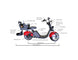 14 STX - Fat Tire "Cruiser 3.0" Golf Scooter - EliteCore Athletics