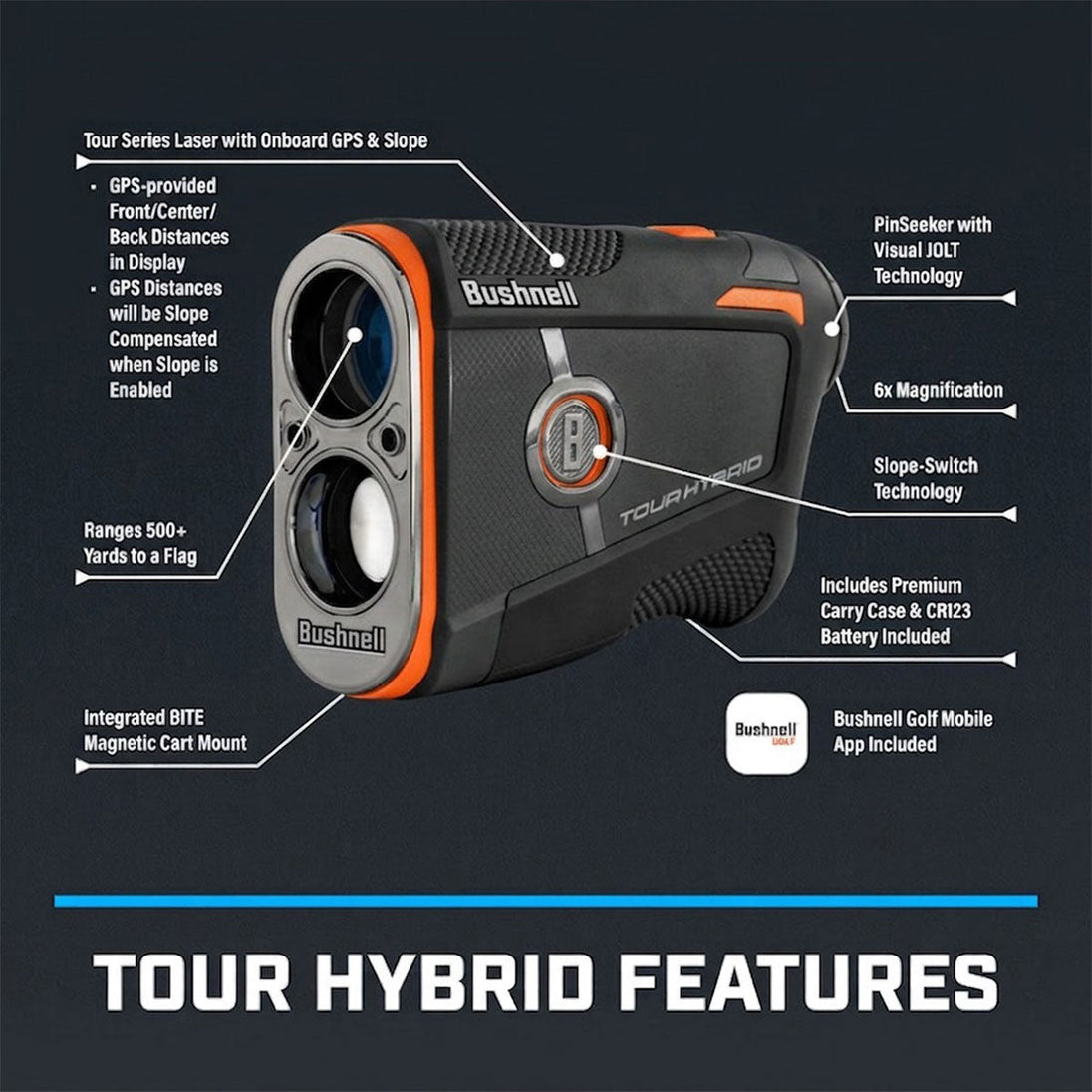 Bushnell Tour Hybrid Laser/GPS Rangefinder - EliteCore Athletics