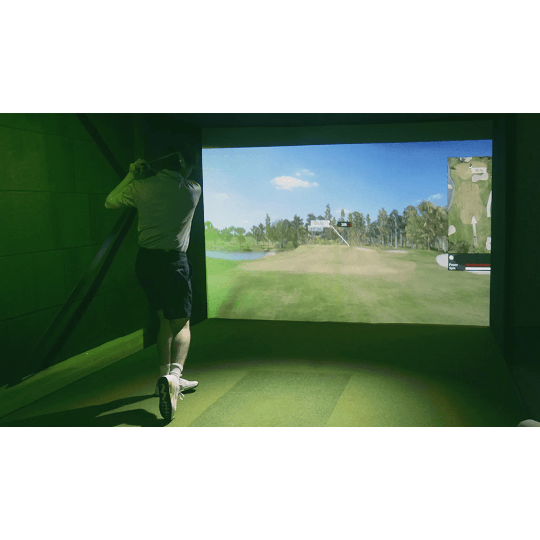 SimBooth 1 Half Wall Golf Simulator Enclosure - EliteCore Athletics