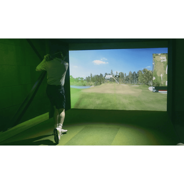 SimBooth 1 Half Wall Golf Simulator Enclosure - EliteCore Athletics
