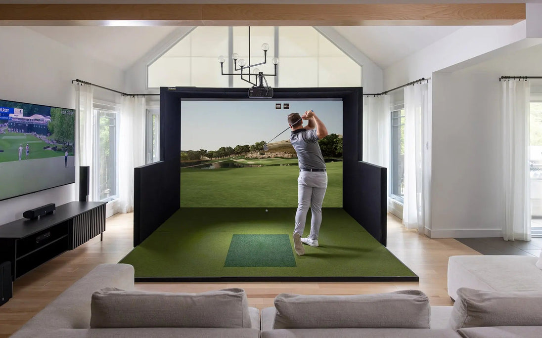 SimBooth 1 Half Wall Golf Simulator Enclosure - EliteCore Athletics