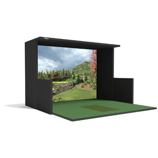 SimBooth 1 Half Wall Golf Simulator Enclosure - EliteCore Athletics