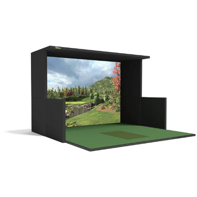 SimBooth 1 Half Wall Golf Simulator Enclosure - EliteCore Athletics