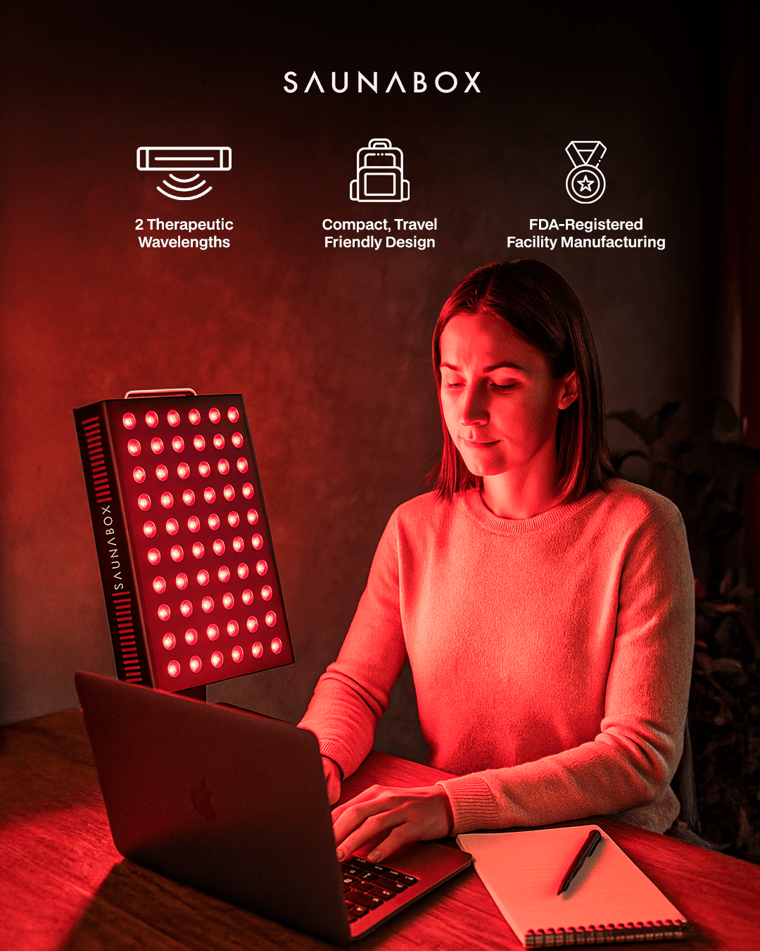 The Nova: Desktop Red Light Panel with Near Infrared - EliteCore Athletics